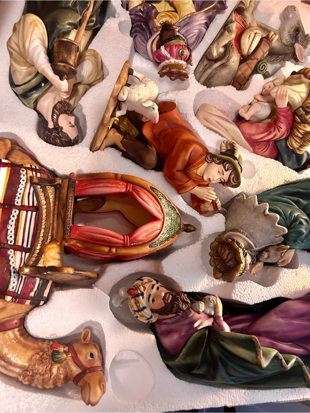 Hand-Painted Porcelain Nativity Set - Multi-Color - Picture 5 of 6